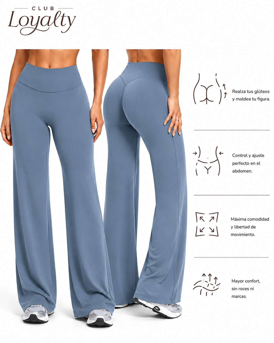 PANTALON ANCHO EFECTO MODELADOR